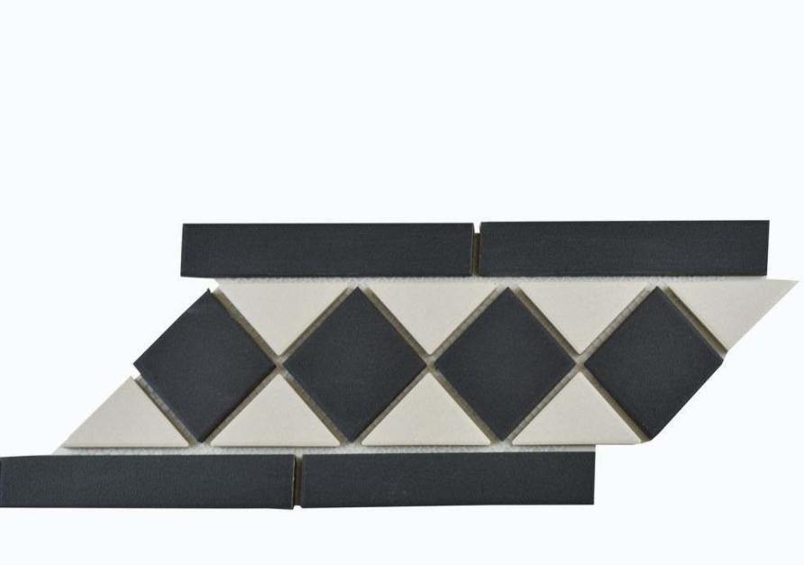 Victorian Black and White Border Tile wf 41055