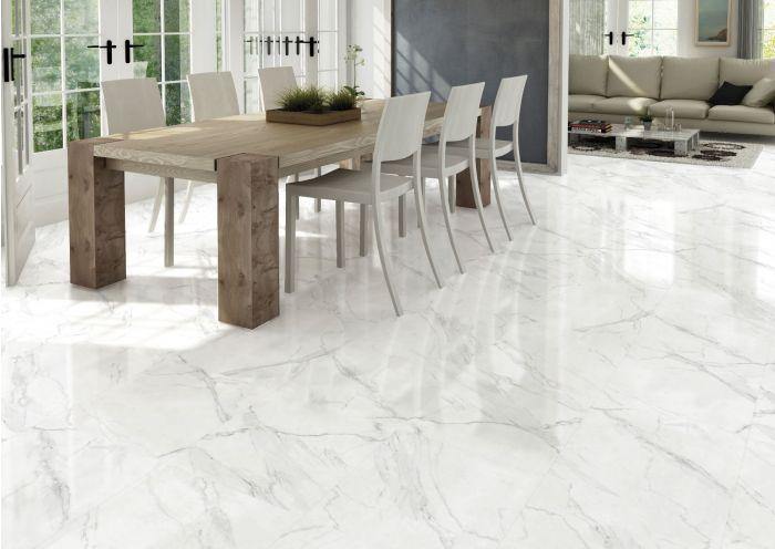 White Marble Effect Gloss Ceramic Floor Tile (45 x 45cm) https://totaltiles.co.uk/white-marble-effect-gloss-ceramic-floor-tile.html